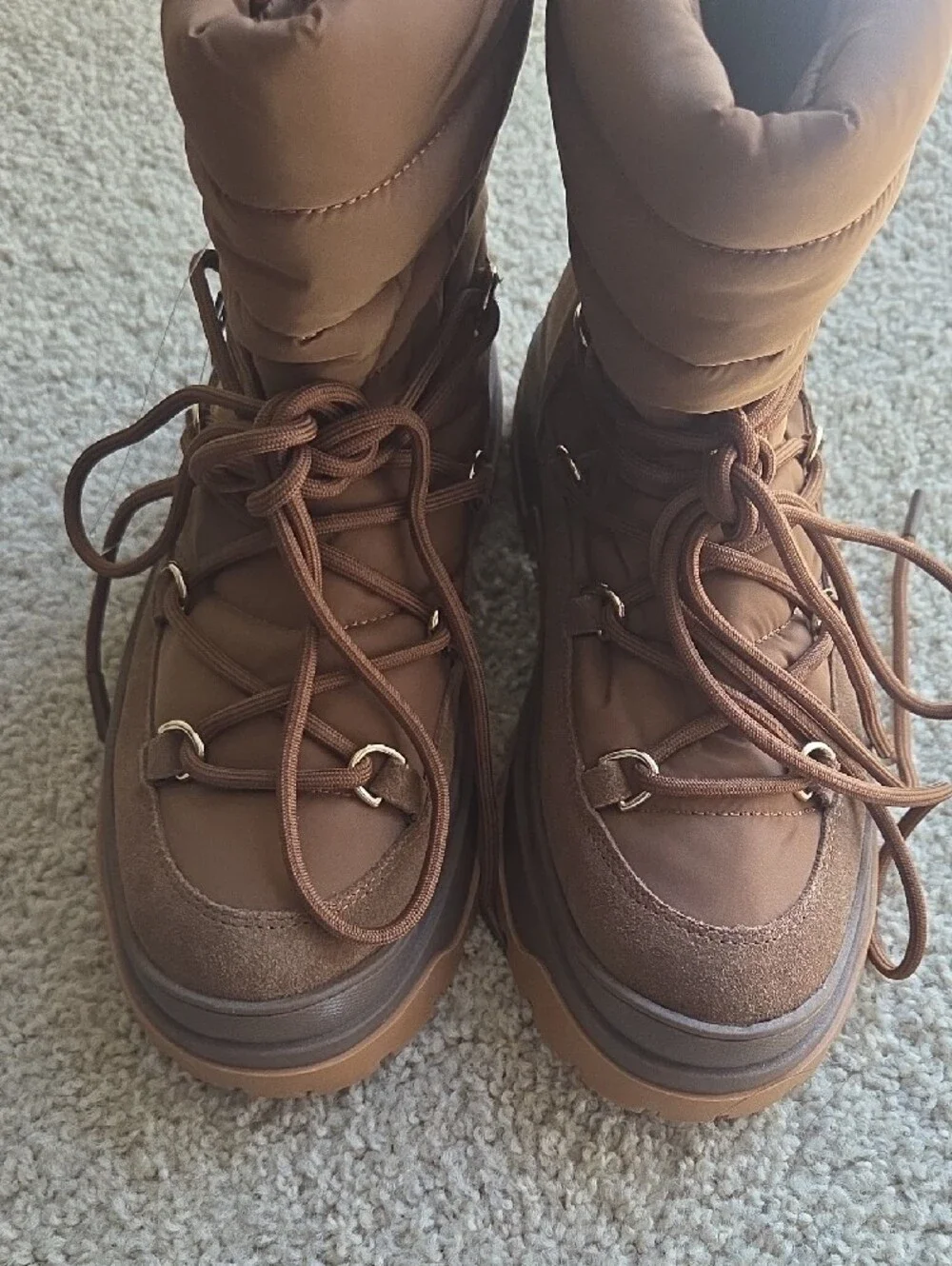 Zara puffer boots