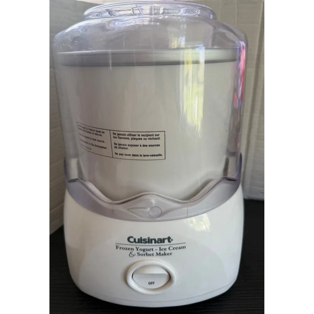 Cuisinart ICE-20 White Automatic Frozen Yogurt Ice Cream and Sorbet Maker