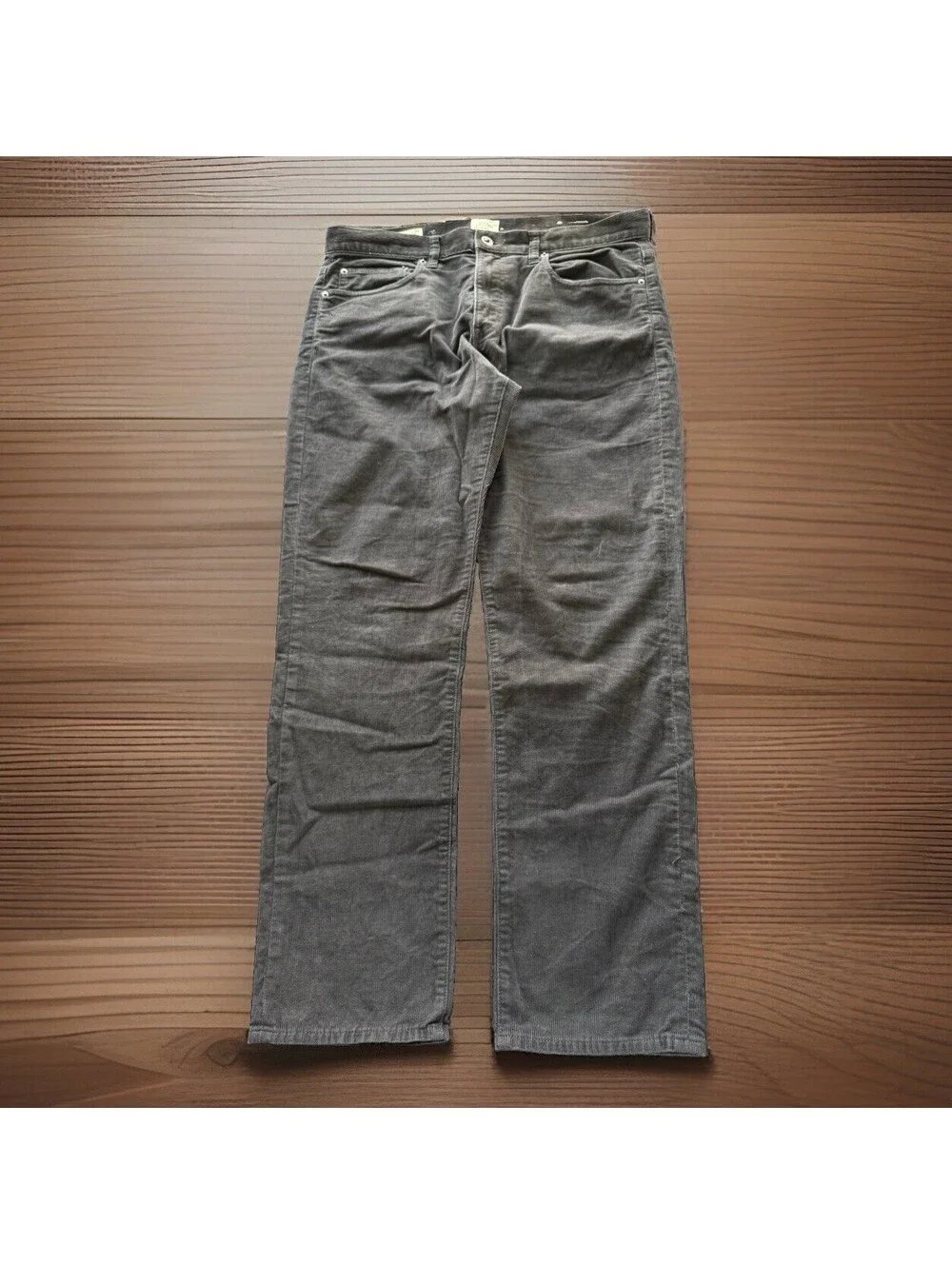 J.CREW Men's Black Cotton Corduroy Pants Style 770 33x30 Straight Leg