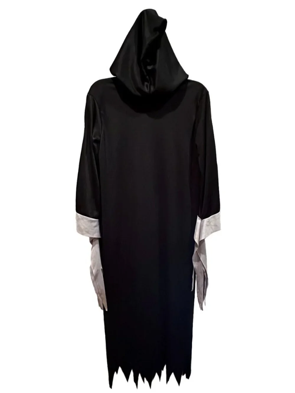 Vintage Grim Reaper Hooded Robe Halloween Costume Youth Large Black Cosplay