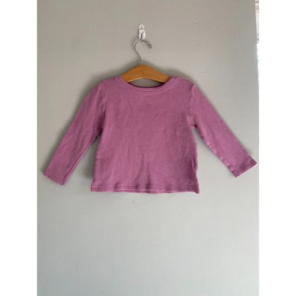 Old Navy 4T Thermal 100% Cotton Long sleeve in Orchid