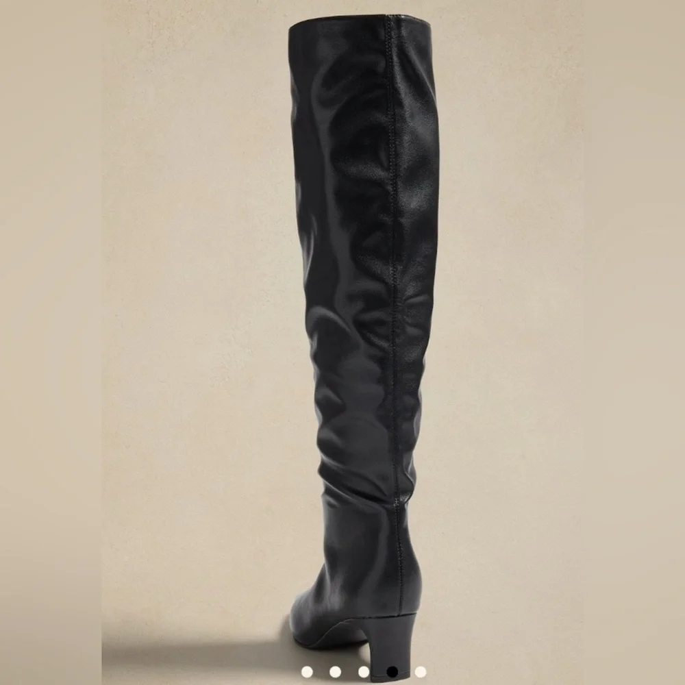 Banana Republic Office Siren Career Fall Vegan Suede Leather Tall Slouch Boots