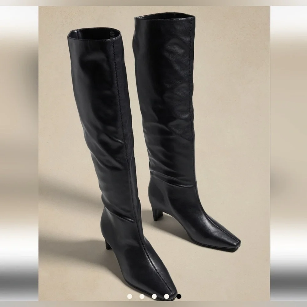 Banana Republic Office Siren Career Fall Vegan Suede Leather Tall Slouch Boots