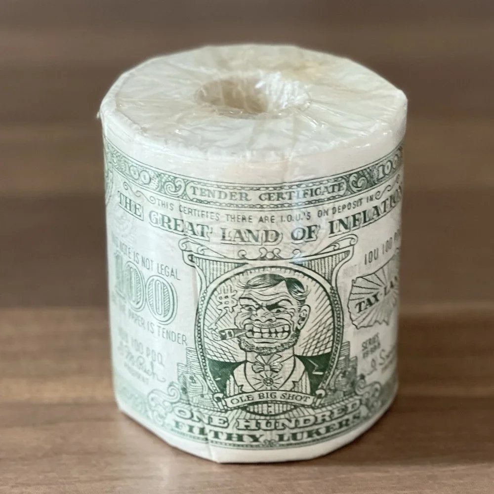 President Toilet Paper Great Land of Inflation Vintage 1980 Novelty Paper Sealed