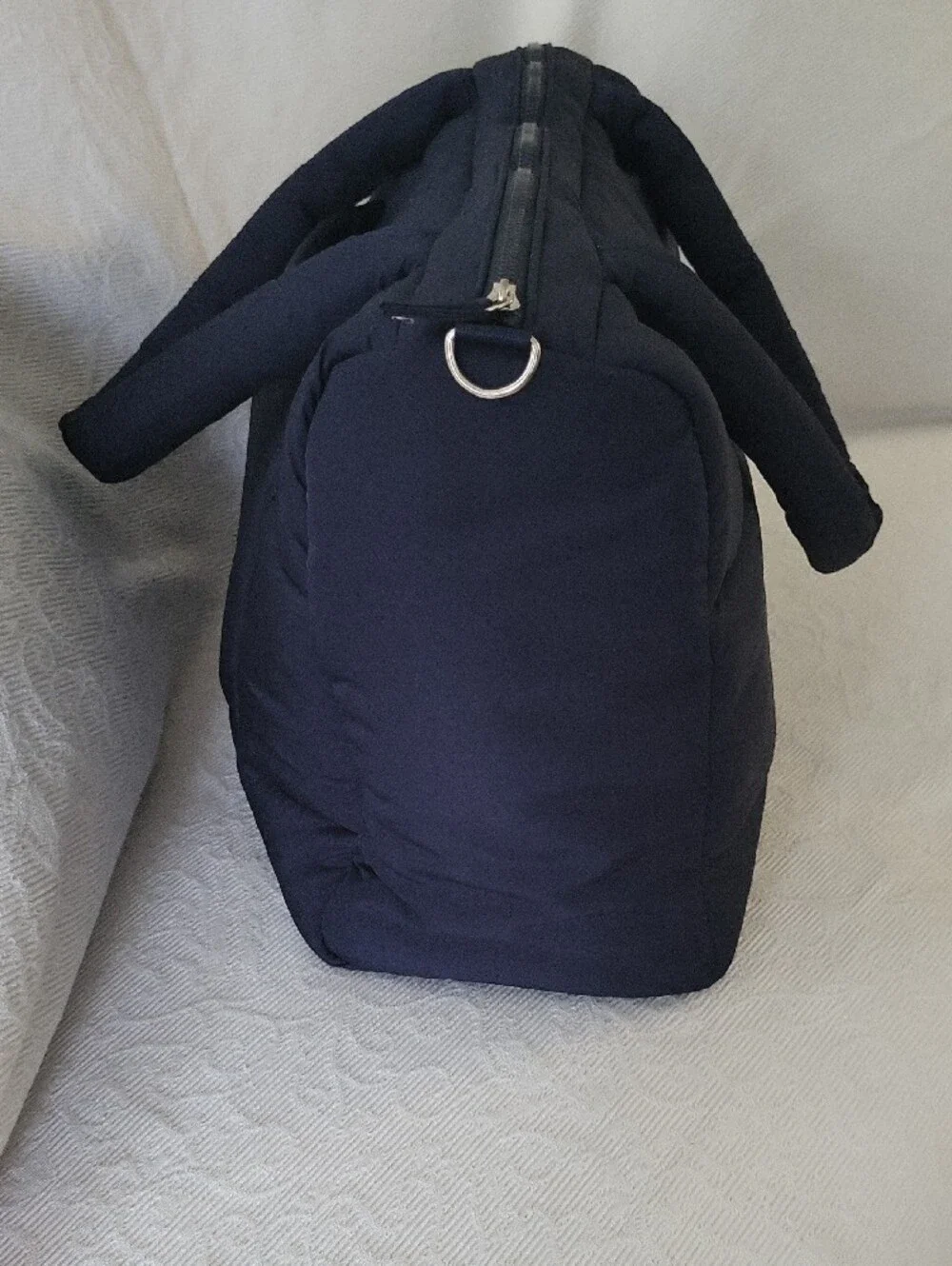 WILO Navy Quilted Laptop Tote - Padded Carry Handles