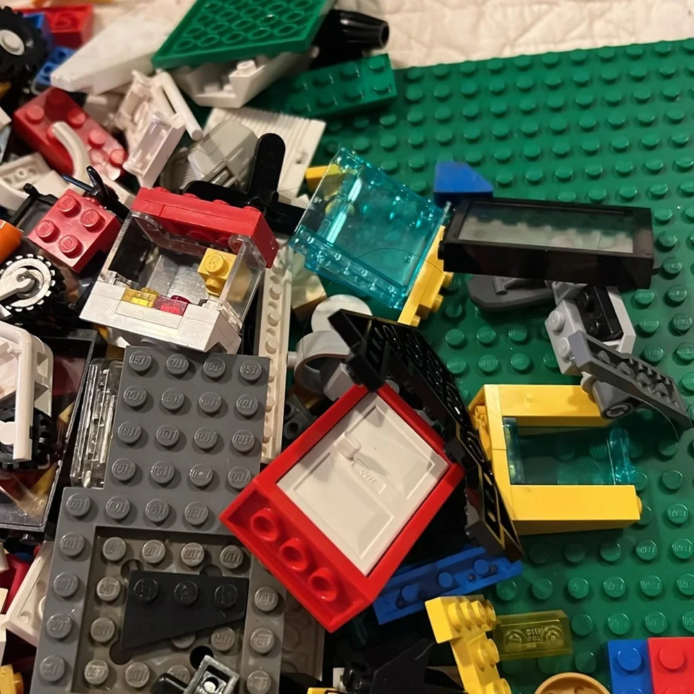 Vintage lot of legos motorcycle space doors windows more