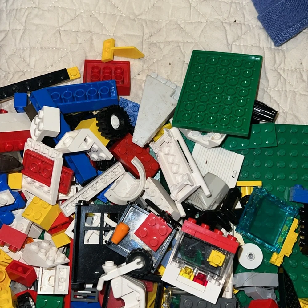 Vintage lot of legos motorcycle space doors windows more