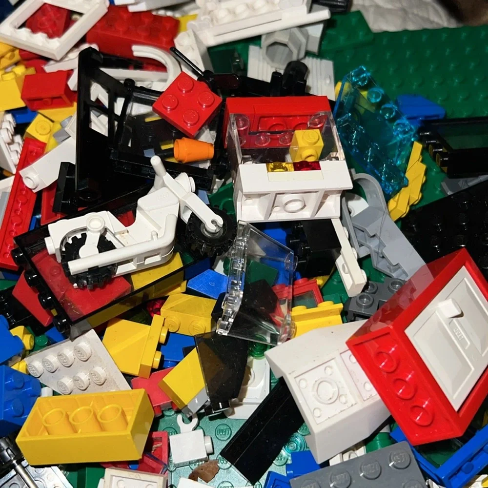 Vintage lot of legos motorcycle space doors windows more