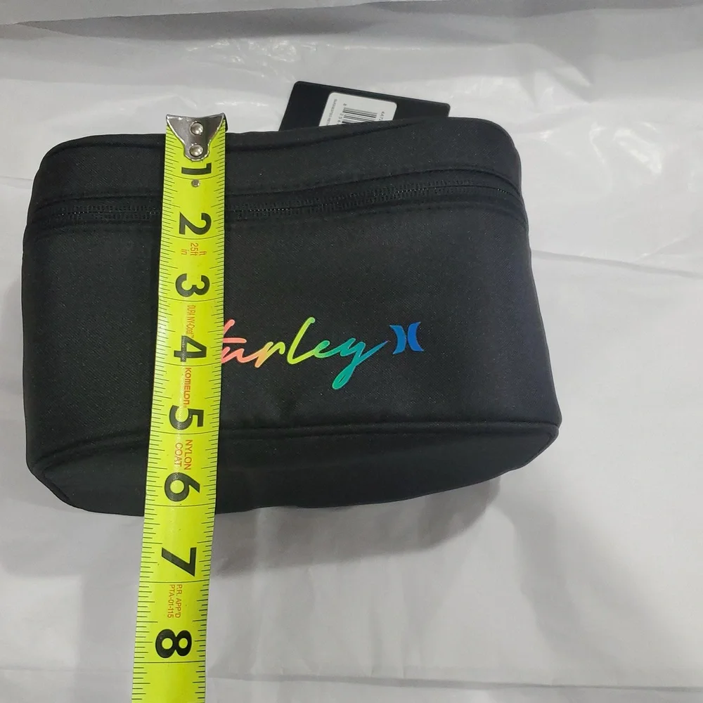 Hurley black‎ zip around makeup cosmetics beauty case new
