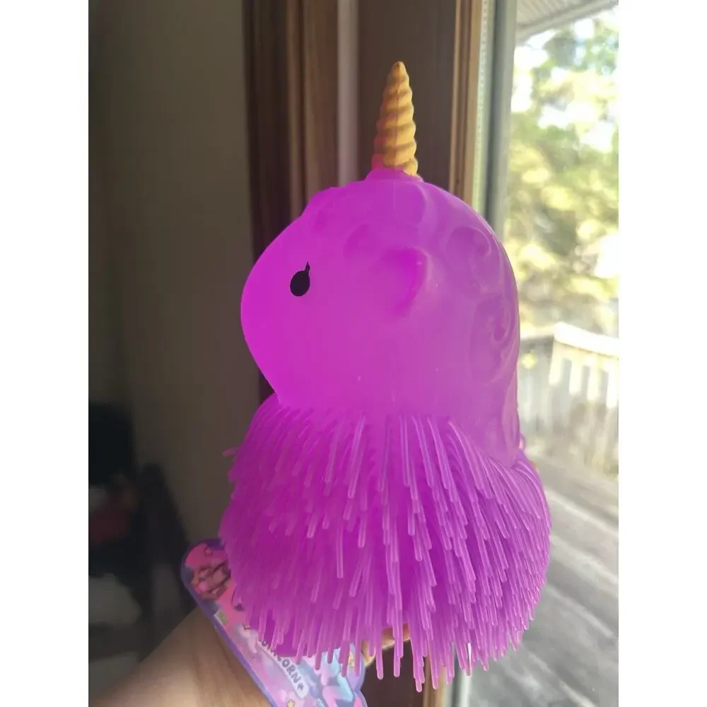 Mythical Puffferz Unicorn Purple Squeeze Ball Rubber Stretch by Twist Toy