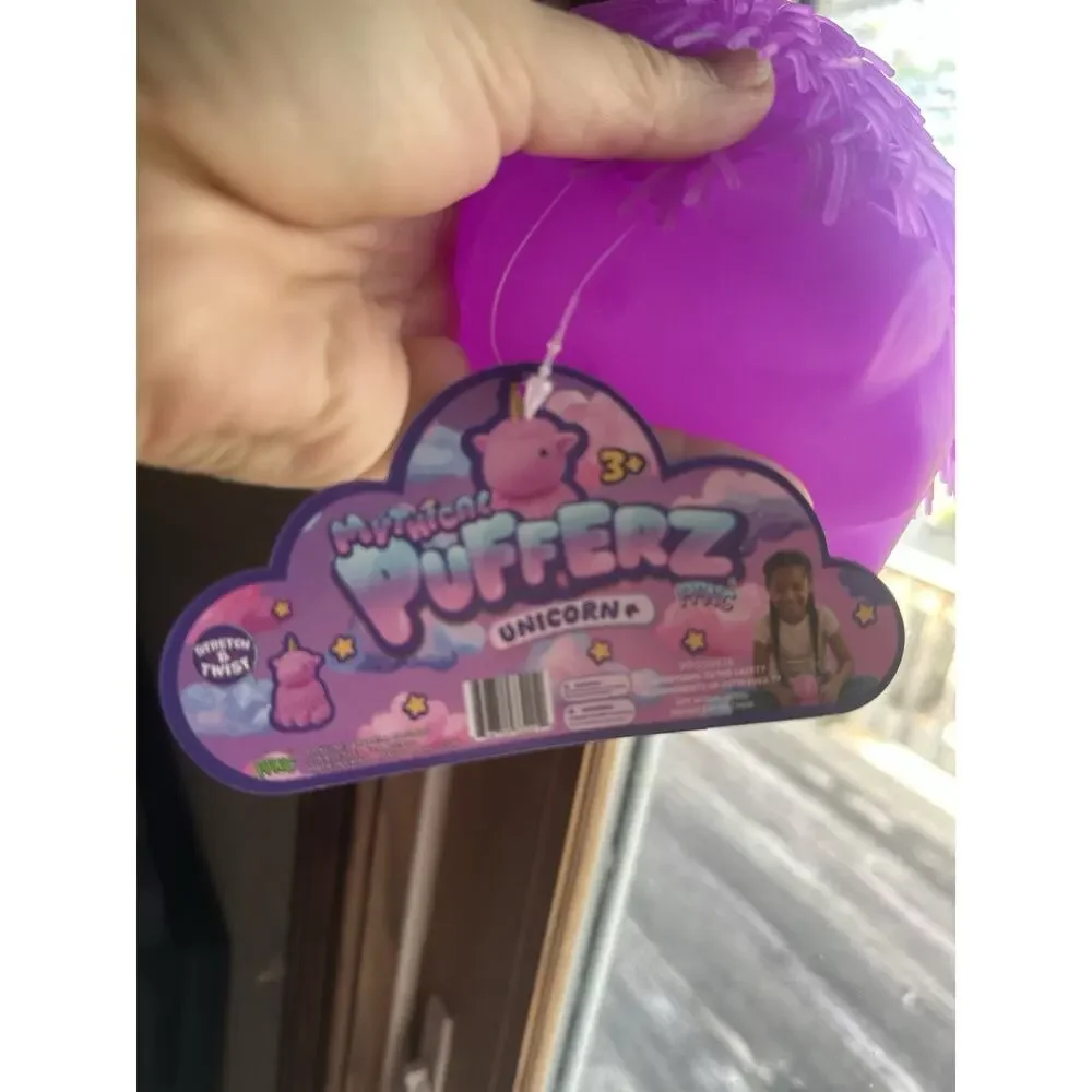 Mythical Puffferz Unicorn Purple Squeeze Ball Rubber Stretch by Twist Toy