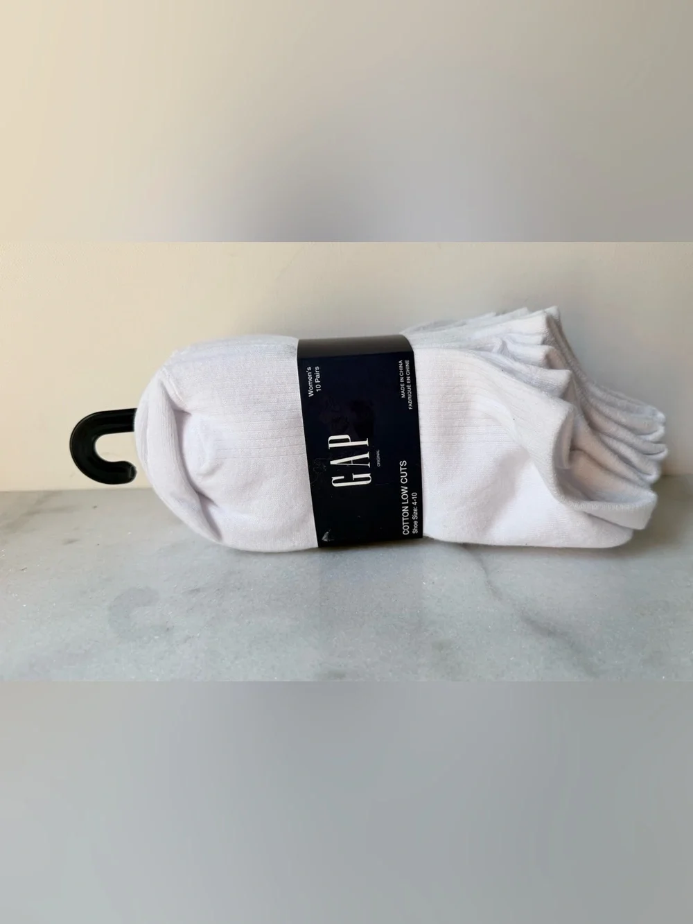 GAP Women's White Cotton Low Cut Socks - 10 Pack