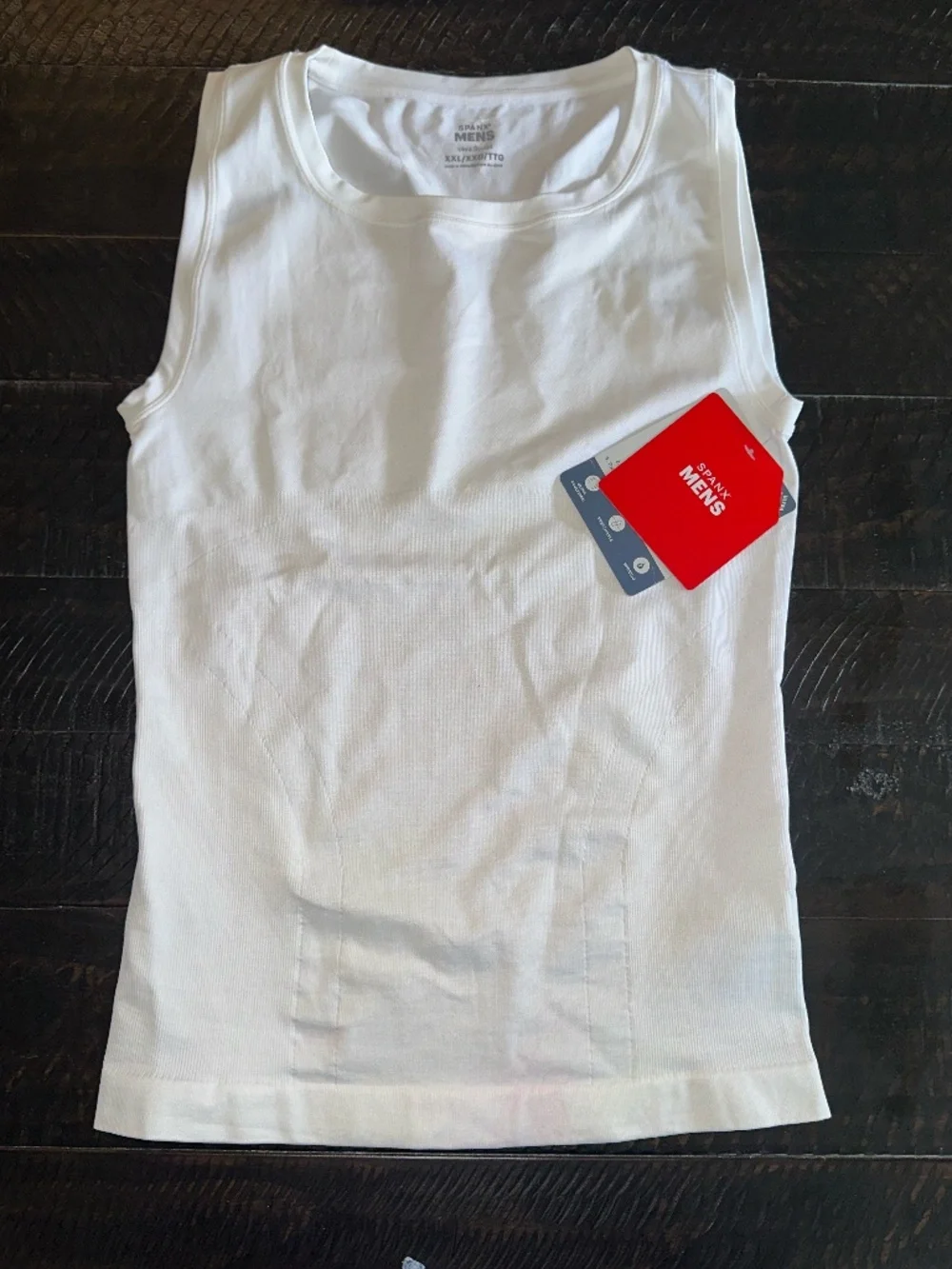 NWT Men's Spanx Ultra Sculpt Seamless White Tank ~ XXL