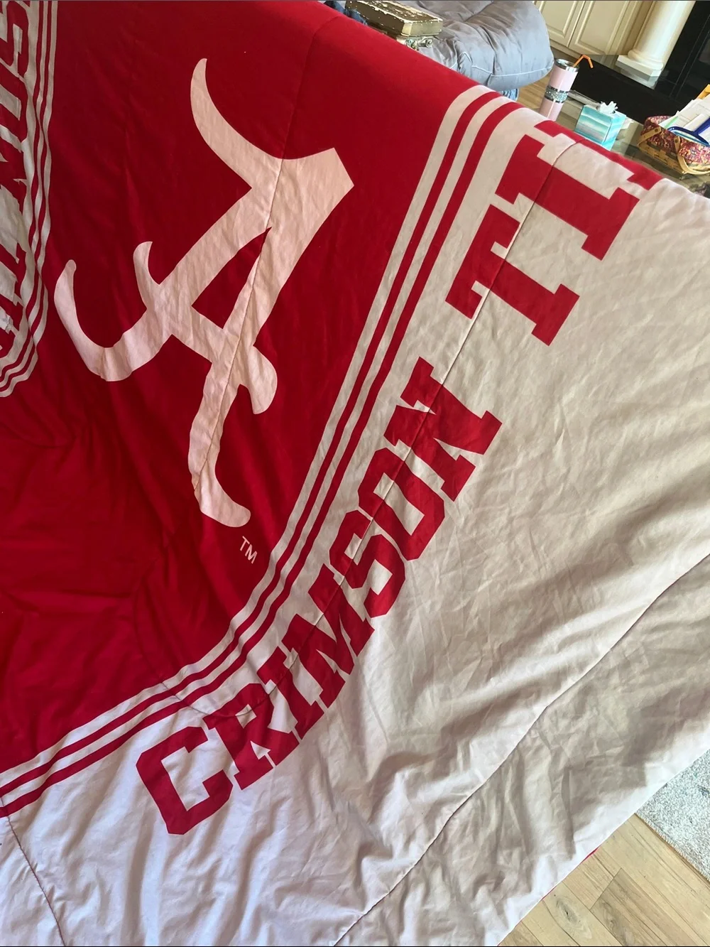 Alabama Crimson Tide Red & Gray Comforter Queen