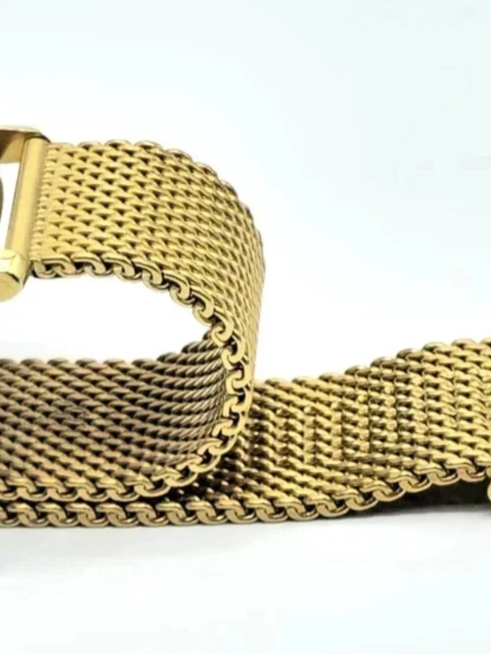 Movado Bold Mens Gold Tone Mesh Bracelet Brown Dial Watch
