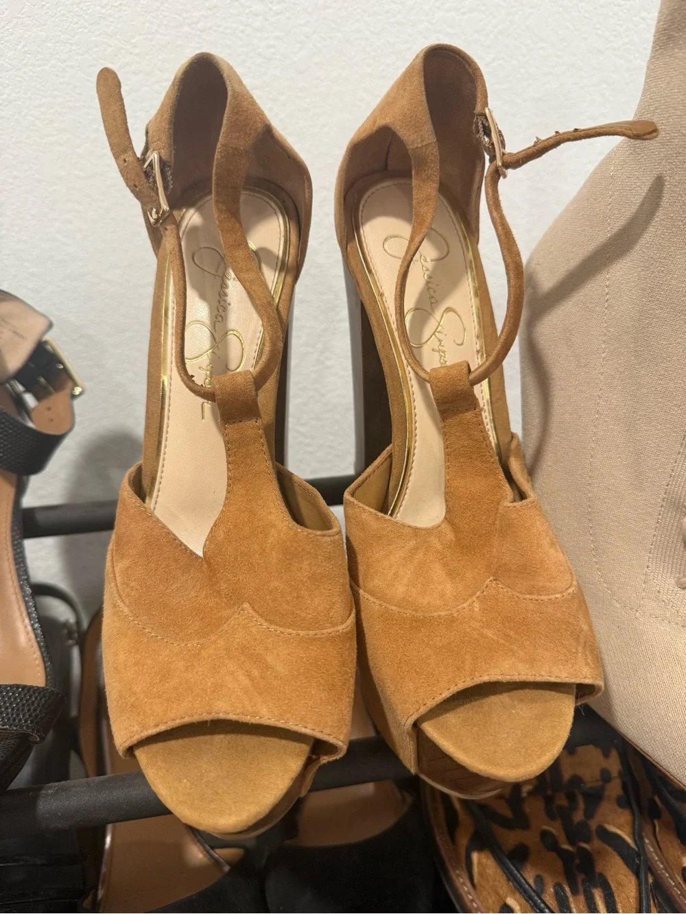 Jessica Simpson platform strap