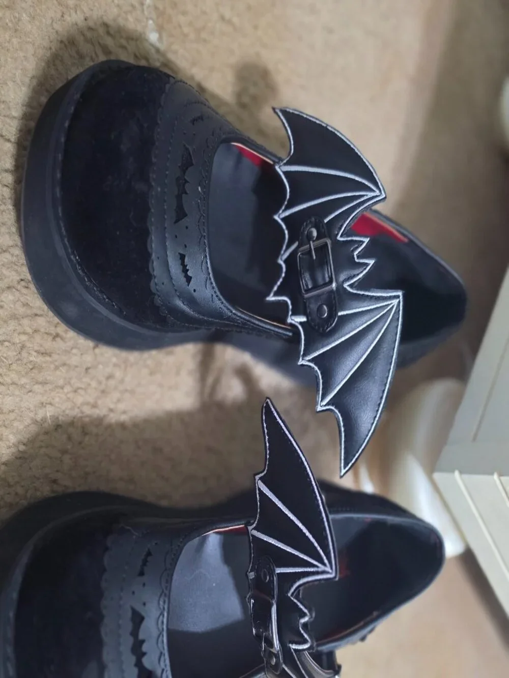 Demonia Bat Platform Mary Janes