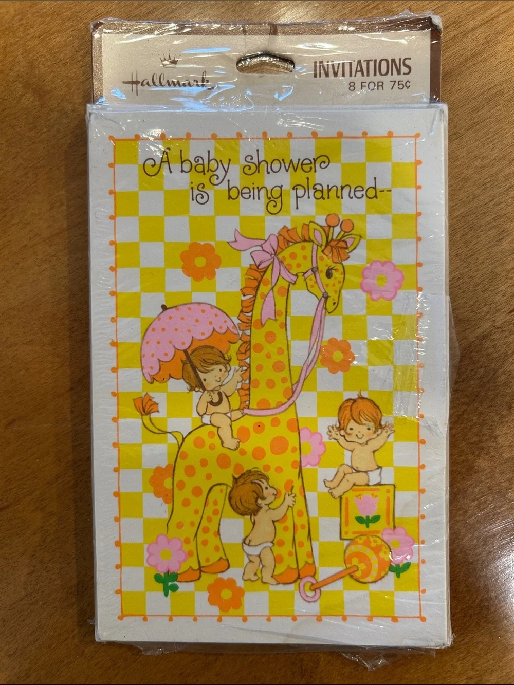 Vintage Hallmark Baby Shower Invitation Cards
