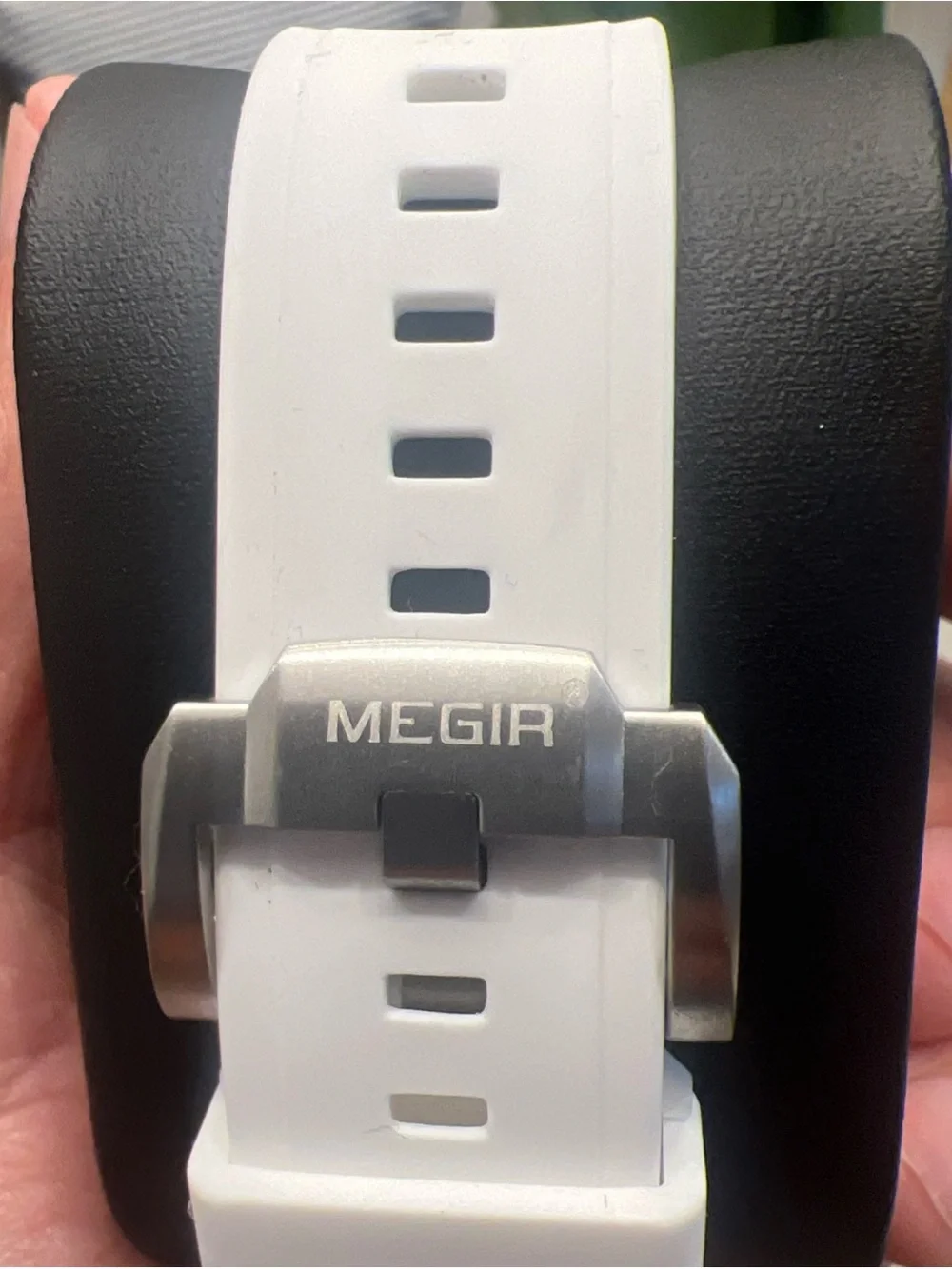 White Men's Skeleton Sport Watch