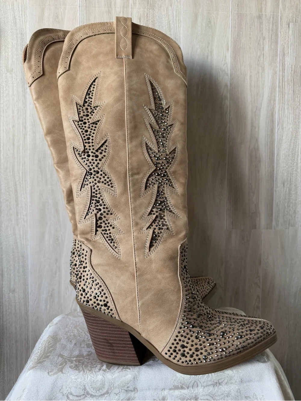 Bling rhinestone cowgirl boots