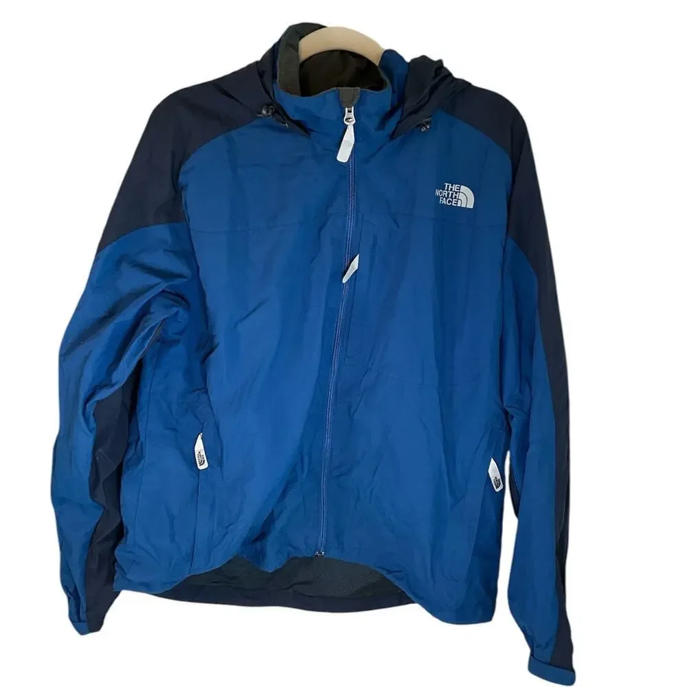 The North Face Mens LG Blue Combo Windbreaker Hydrenalite WindProof Breathable