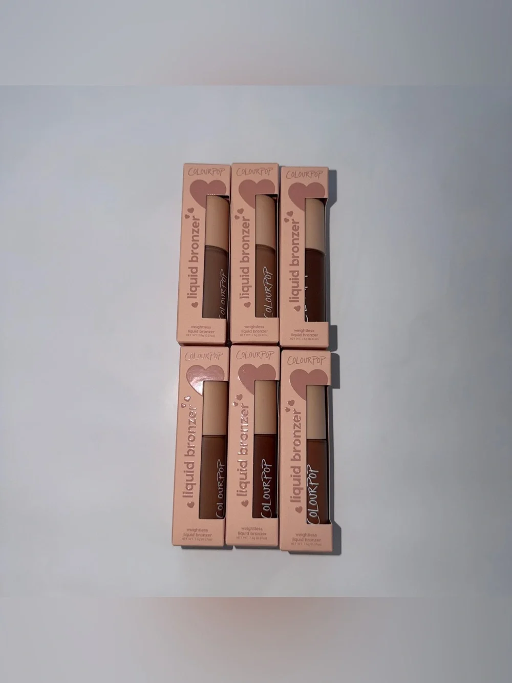 Colourpop weightless liquid bronzer - set of all 6