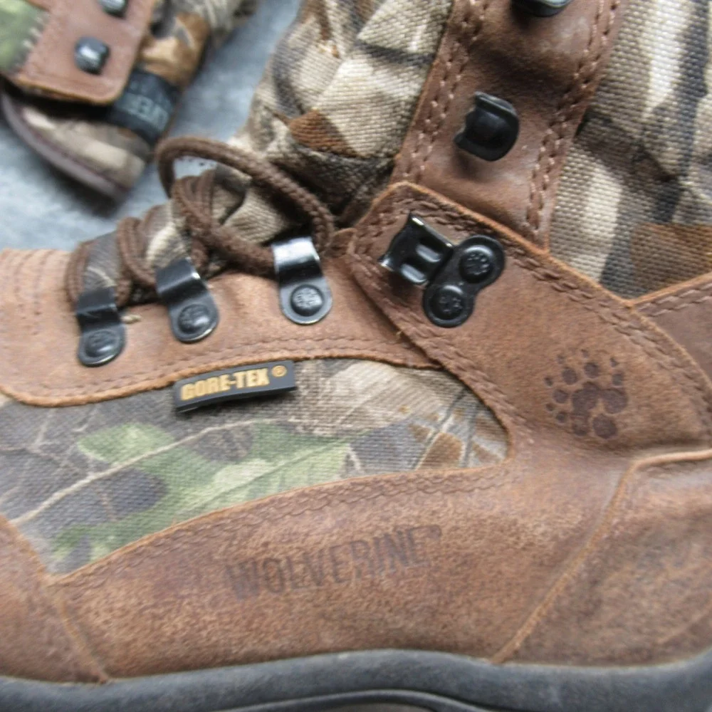Wolverine GoreTex Boot Men 8 M Camo 600g Waterproof Hard Toe Insulated Work Hunt