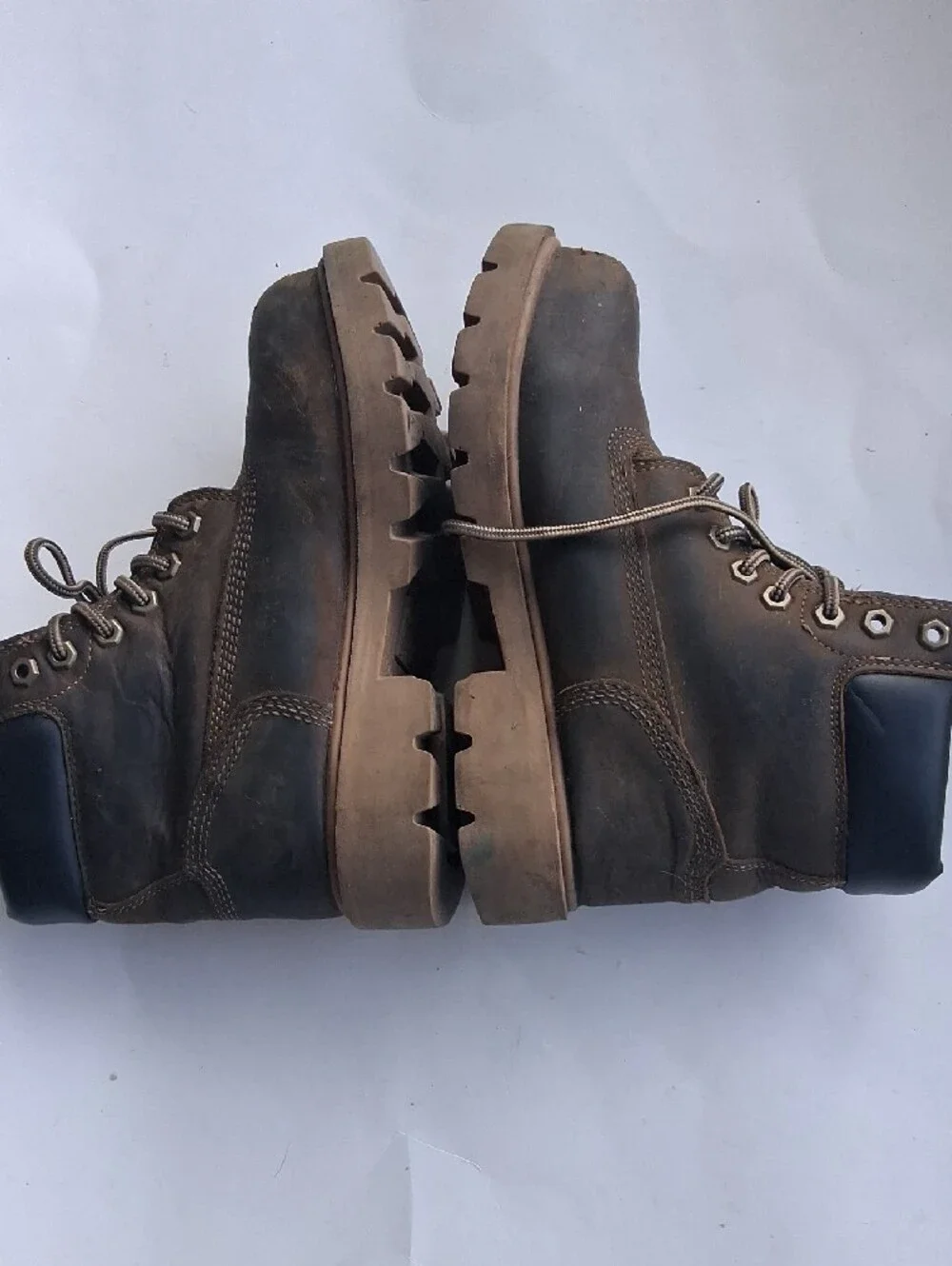 Timberland Dark Brown Nubuck Lace-Up Work Boots