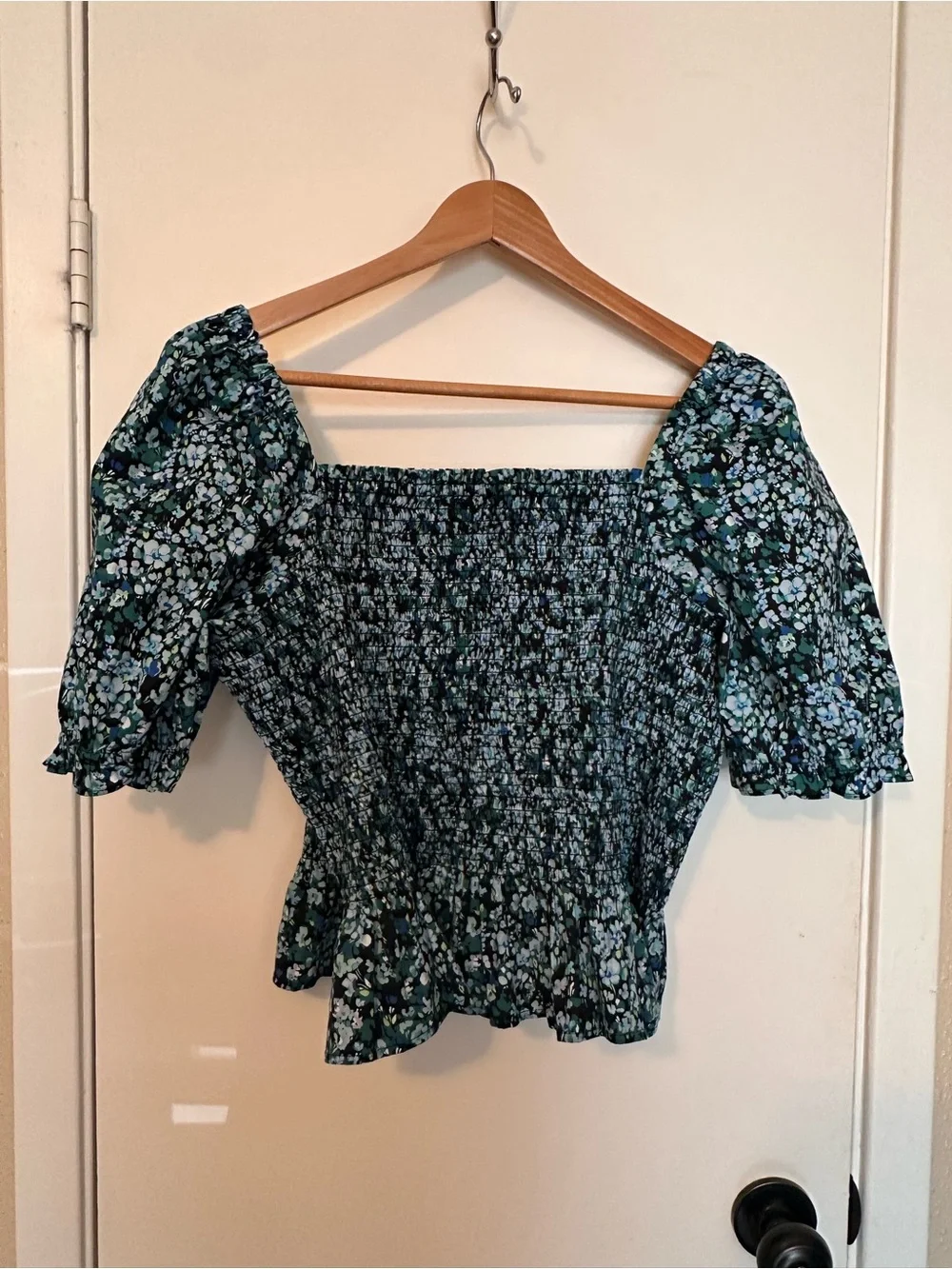 J. Crew smocked bodice