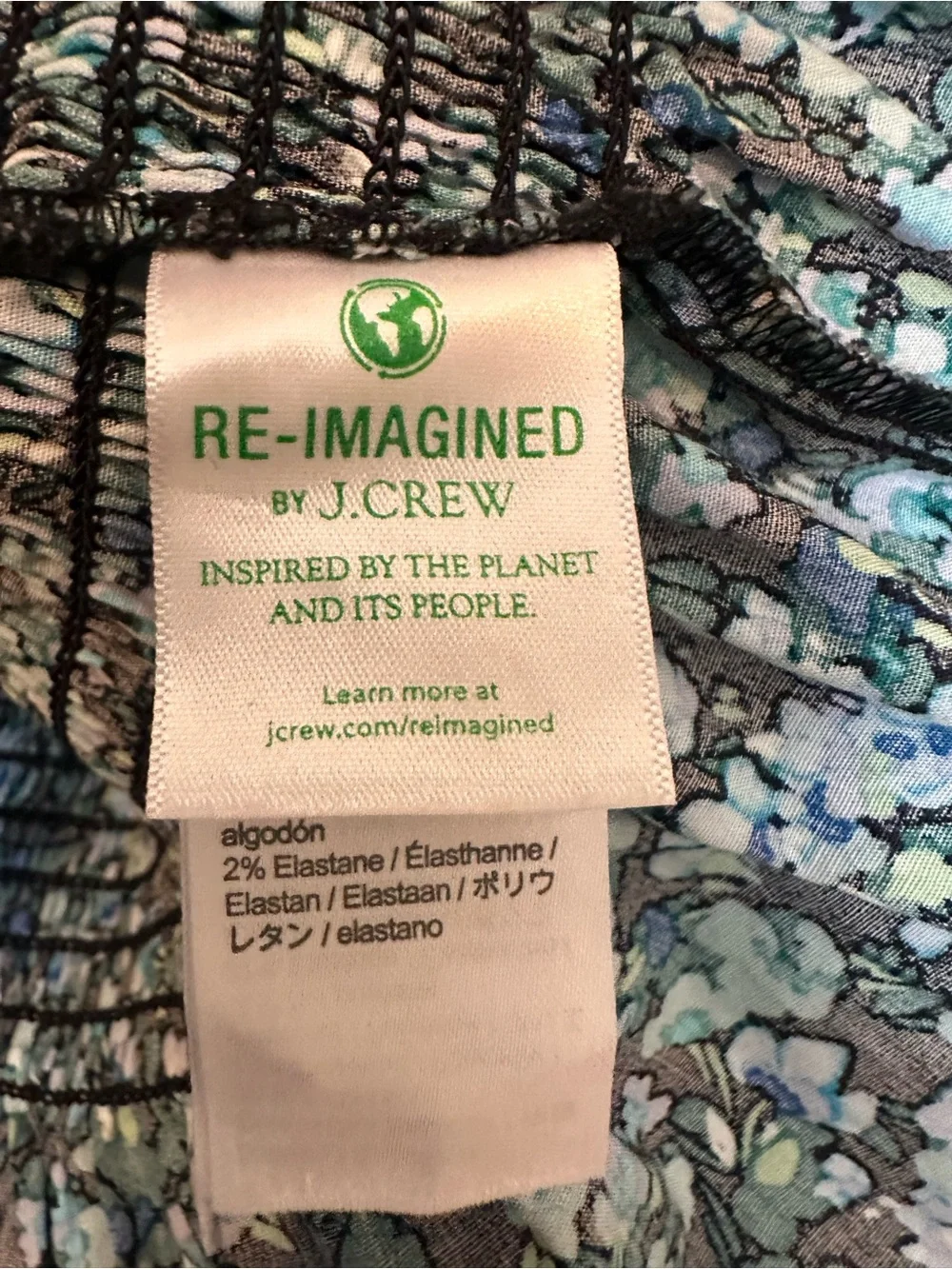 J. Crew smocked bodice