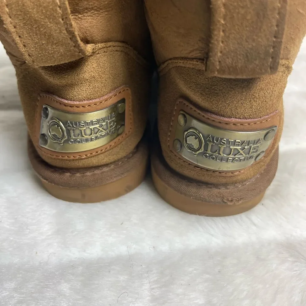Australia Luxe Cosy short boots brown sheepskin and shearling lining siz…