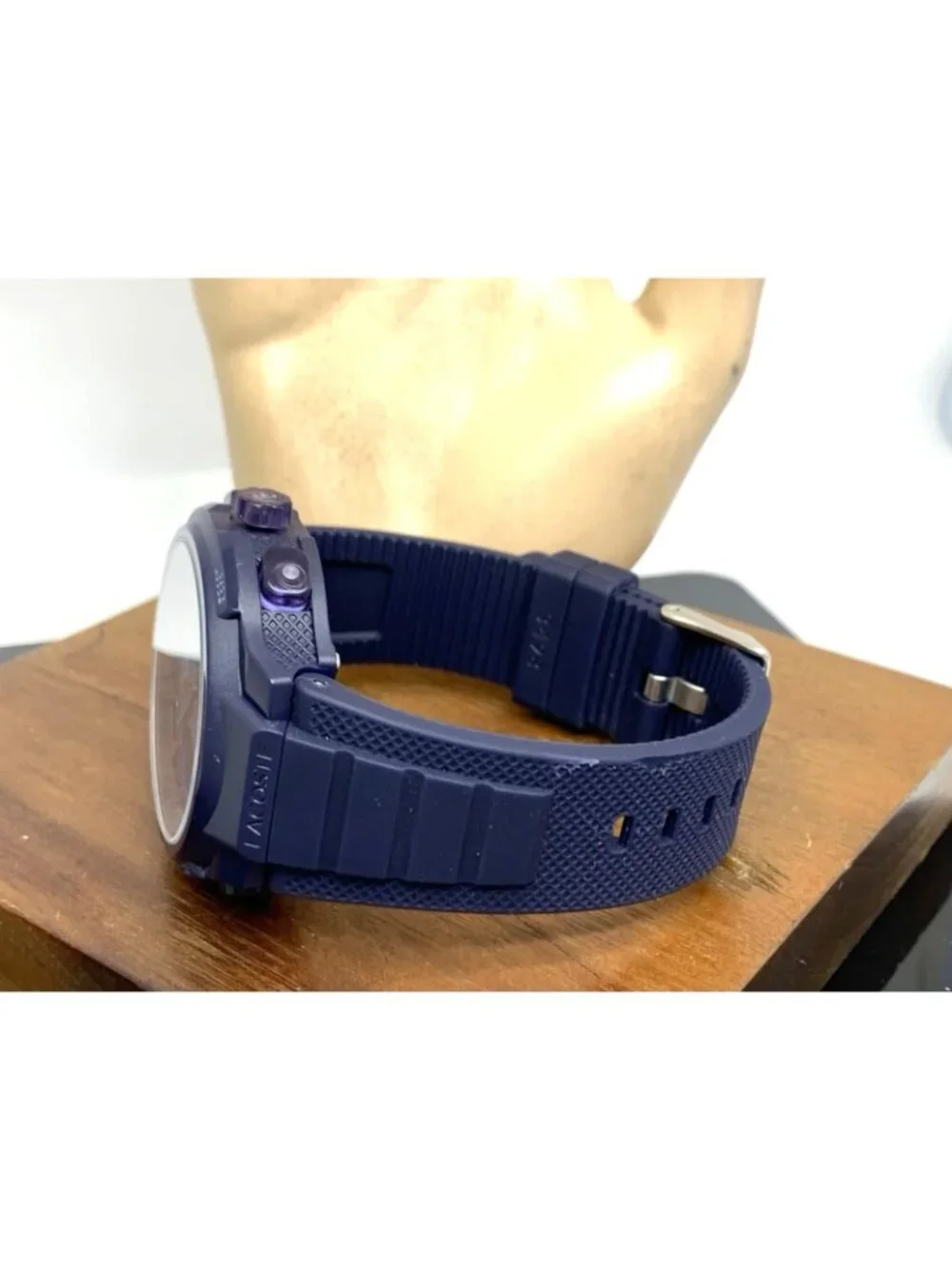 Lacoste Men's Watch 2011448 LC33 Quartz Analog Digital Blue Dial Rubber 44mm