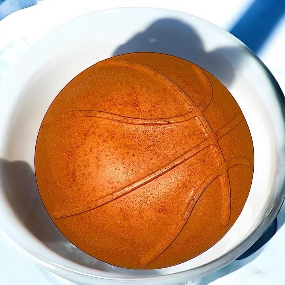 Vanilla coconut soap Basketball Ball LARGE 4x4in 8oz handmade shea butter base