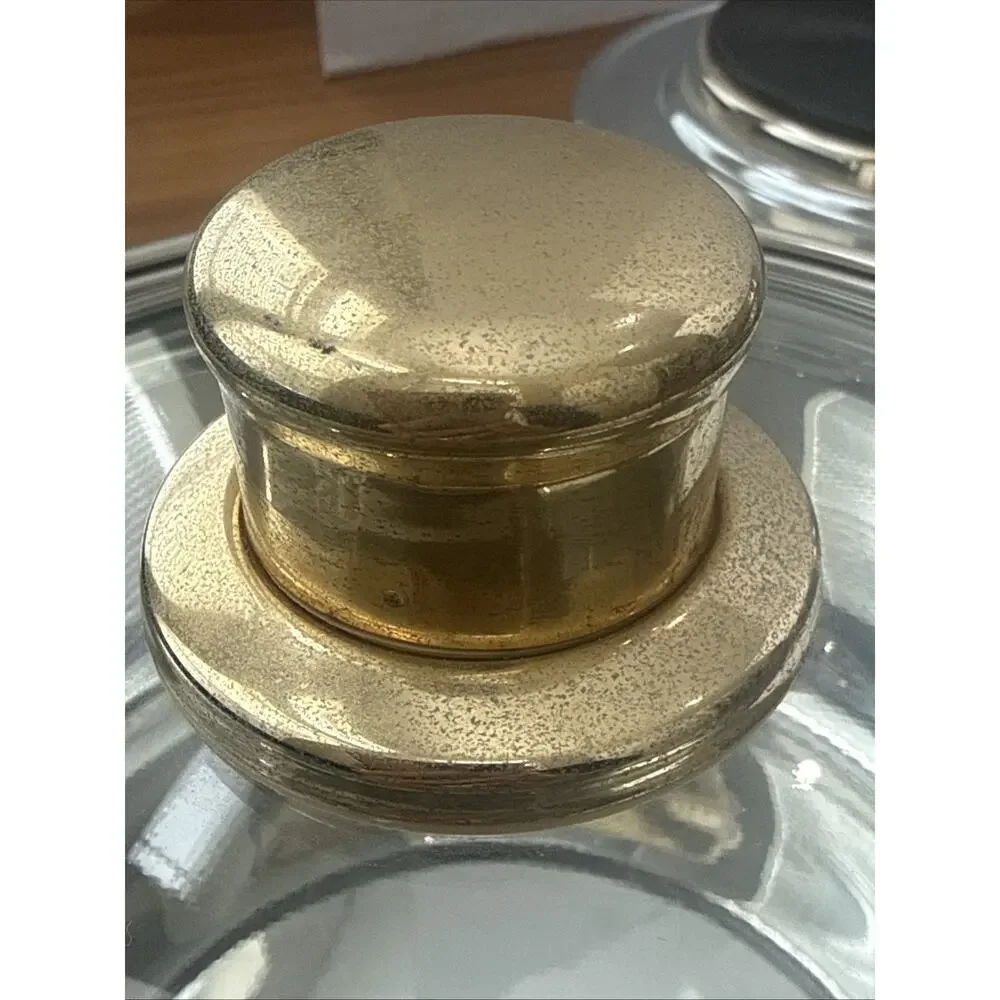 Command Performance Stainless/ Gold Buffet Cookware Set 3 Pots Lids & Warmer VTG