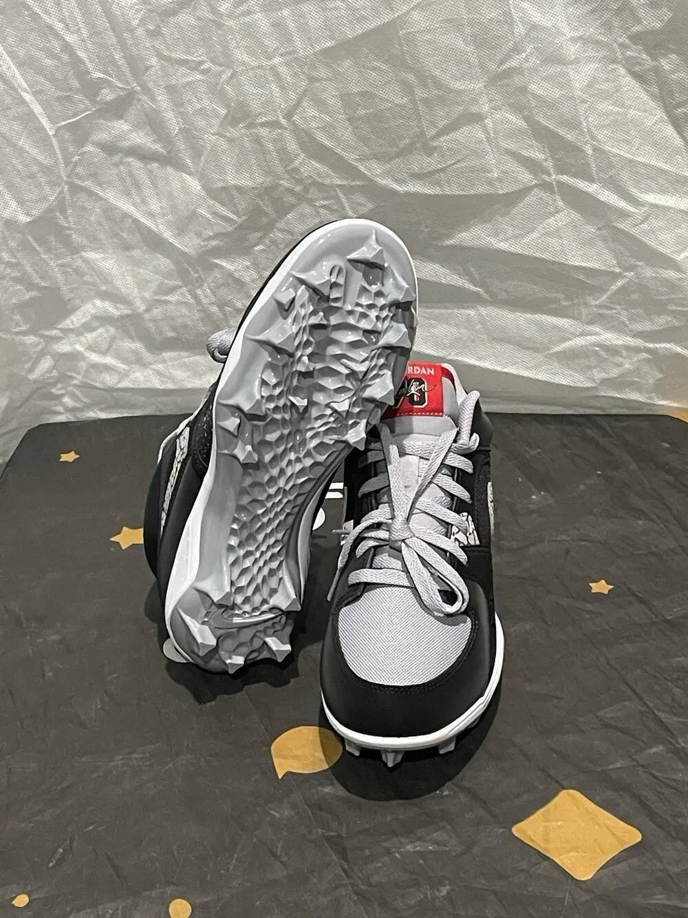 New Men’s 11.5 Jordan Stadium 90 Low TD Black Cement Football Cleats.
