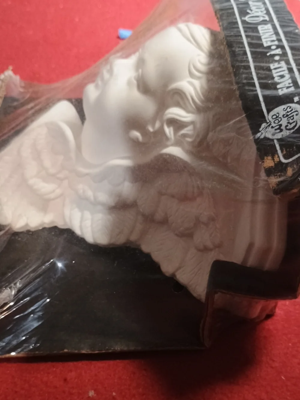 Wee Crafts‎ Wall Bracket Cherub Unpainted Accents Unlimited 7 x 7 in mol