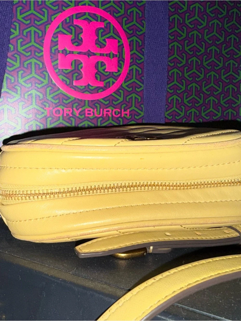 Tory Burch compact quilted