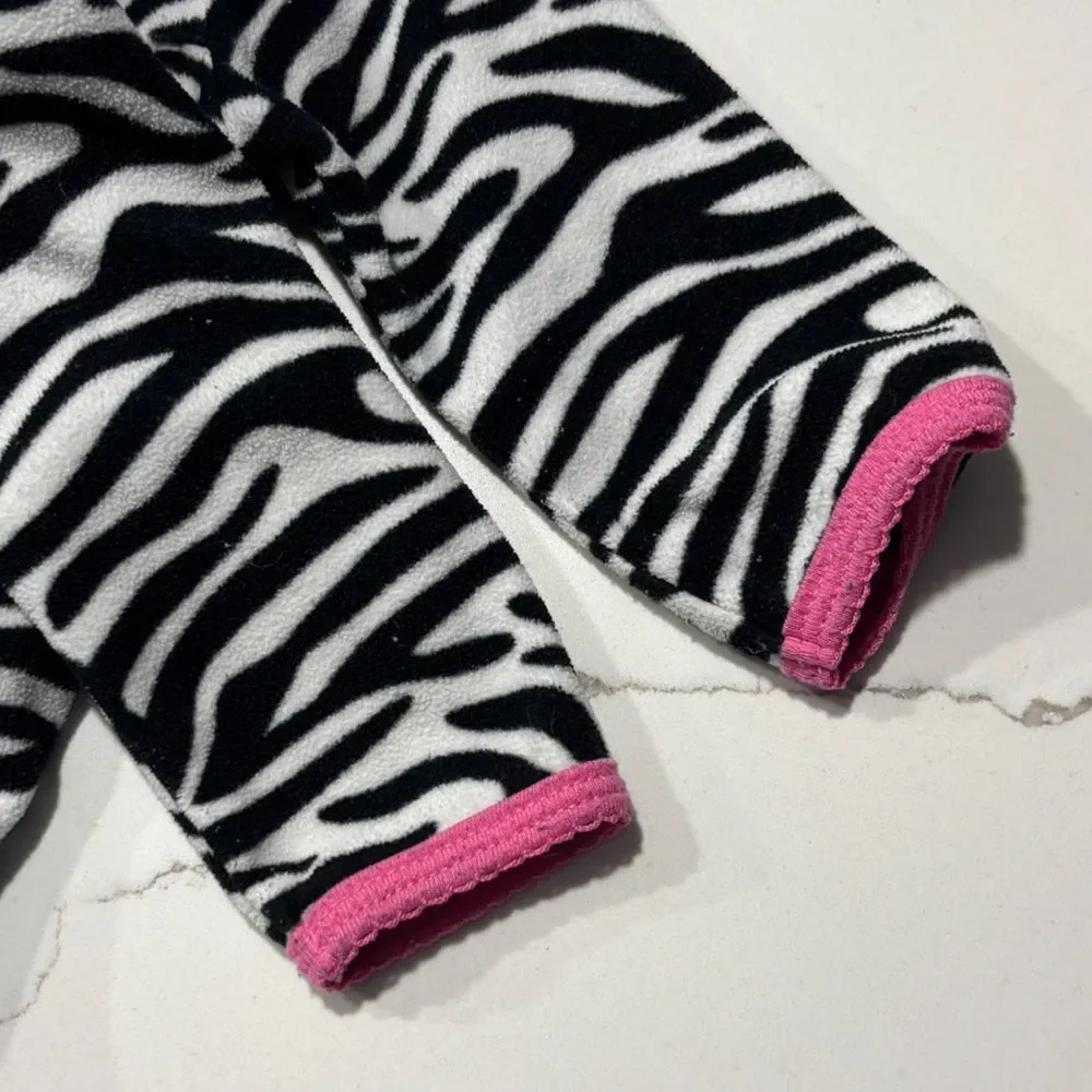 Carter's | Infant Baby Girls Footed Fleece Zebra Print Sleeper Pajamas Footie 6M