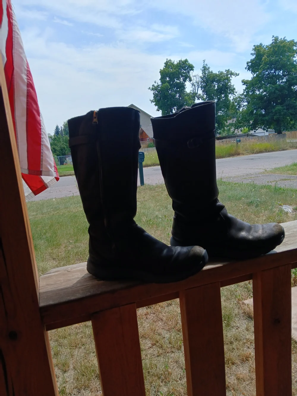 Eddie Bauer Black Tall Heeled Boots