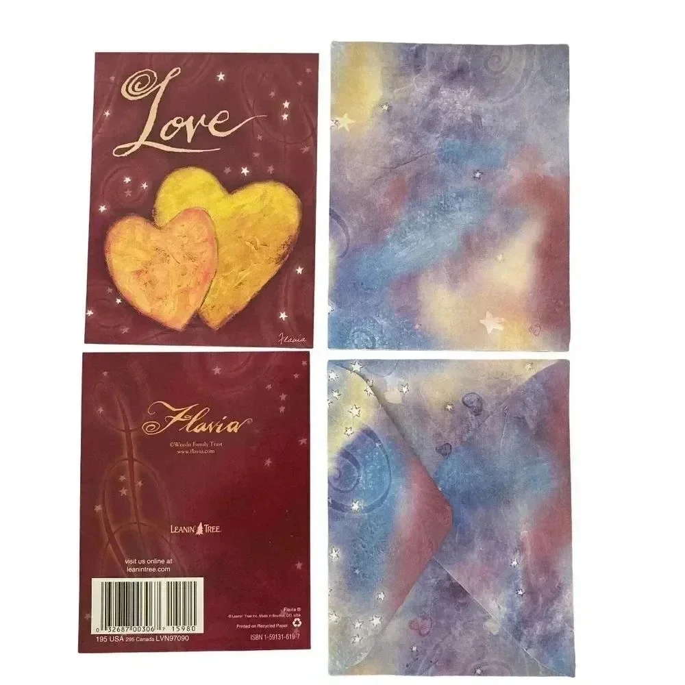 Vintage 6/pk‎ LOVE Greeting Cards Leanin' Tree Flavia Weedn NOS