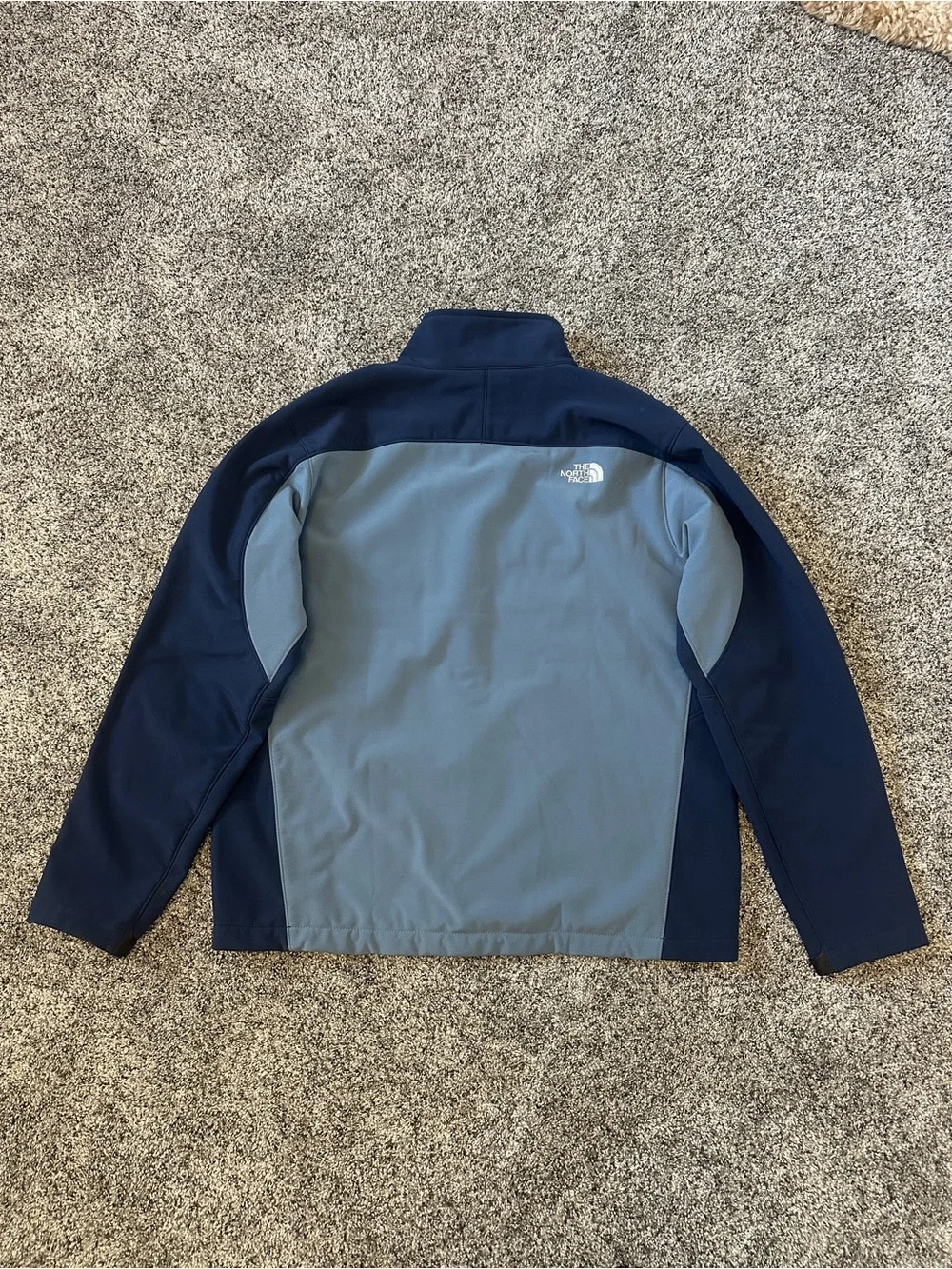 The North Face Men’s Two-Tone Navy and Light Blue Softshell Jacket