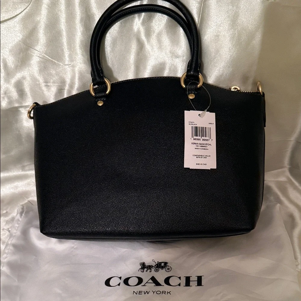 Coach crossgrain leather