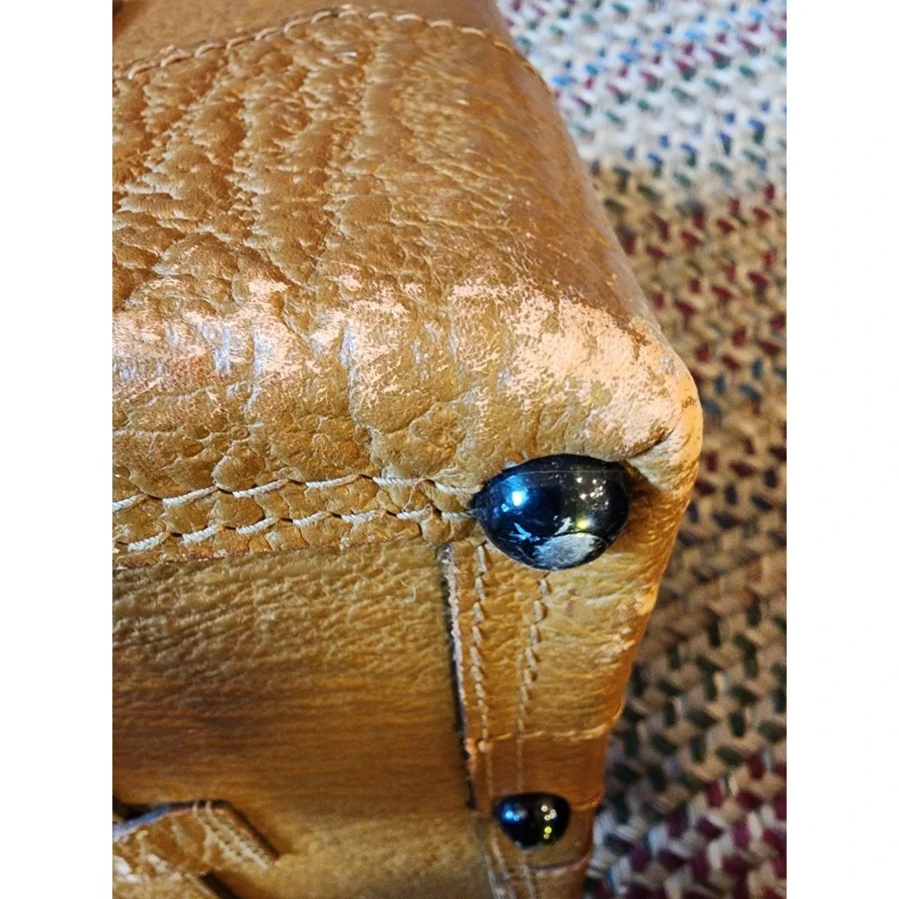 Atg Rare Austrian 1890-1910s Leather Doctors Bag Travel Luggage Gladstone Valise