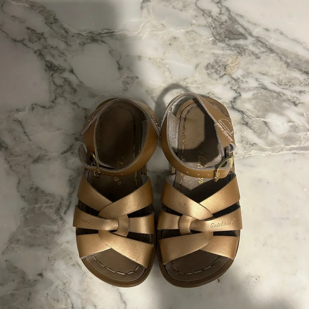 $25 ADD ON salt water sandals gold‎ 8c zara native crocs H&M Nike shoes strap