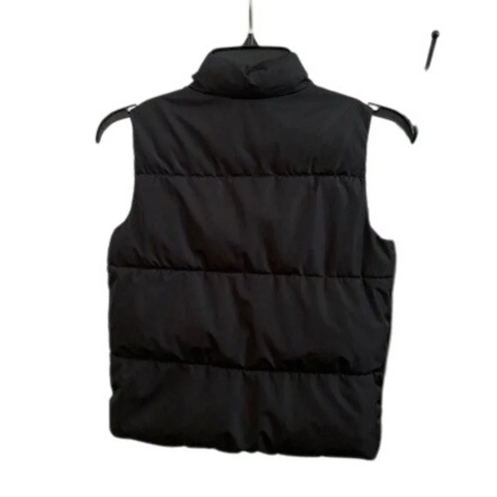 Kids Old Navy Puffer Vest‎ Black Size S 6 7 Quilted Zip Up Sleeveless Jacket