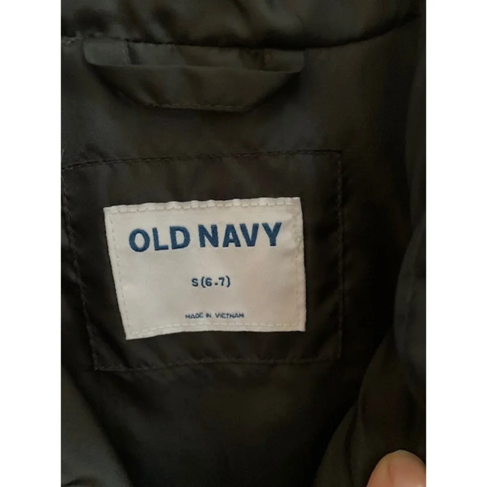 Kids Old Navy Puffer Vest‎ Black Size S 6 7 Quilted Zip Up Sleeveless Jacket