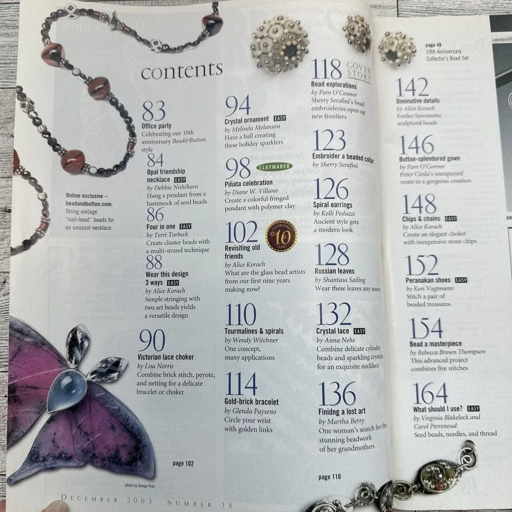 Magazine bead button