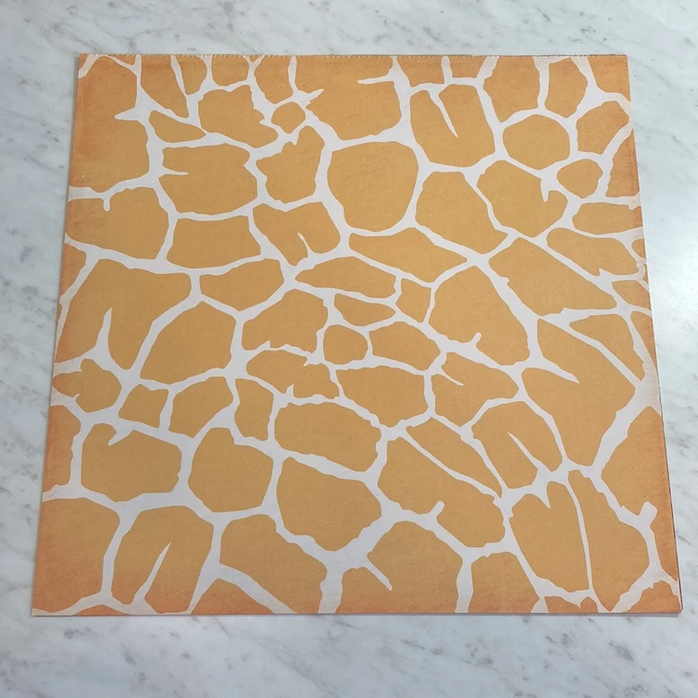 Orange Yellow Safari Print Scrapbook Papers 15 Sheets 12x12