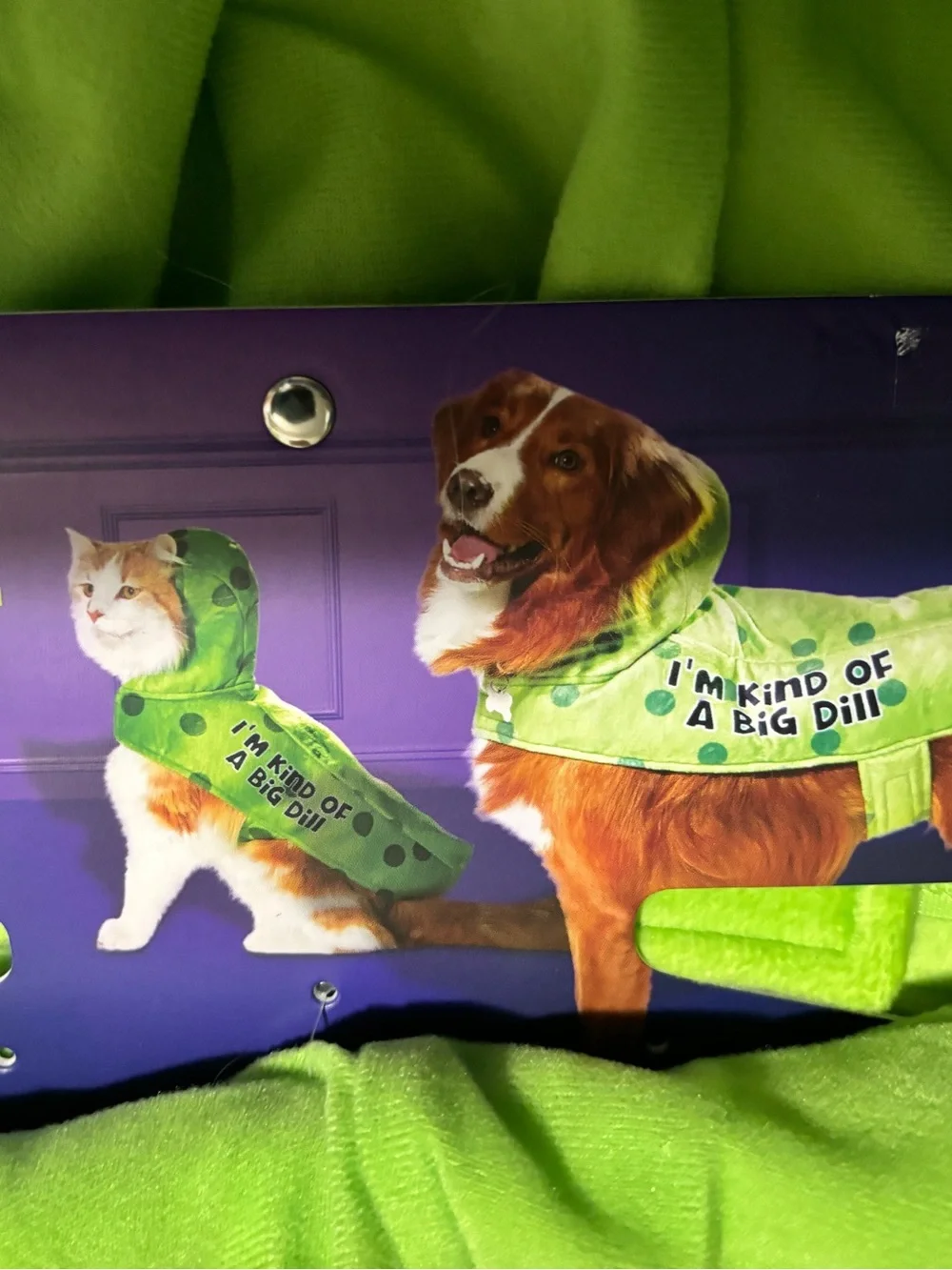 Bootique Green Polka Dot Pet dill pickle costume-“I'm Kind of a Big Dill