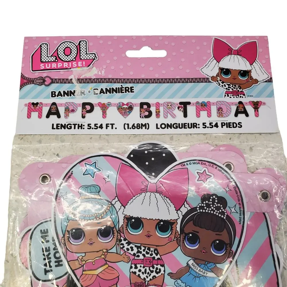 LOL Surprise Birthday Banner Party Supplies LOL Surprise Happy Birthday